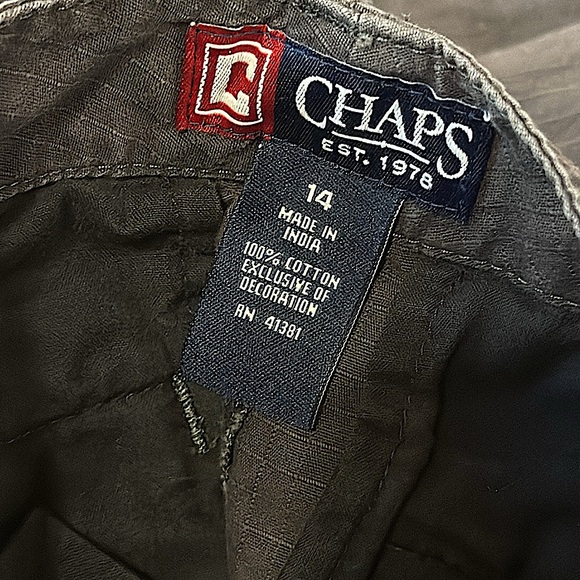 Chaps boys pants - size 14 - brown with snap cargo pockets - Picture 7 of 9